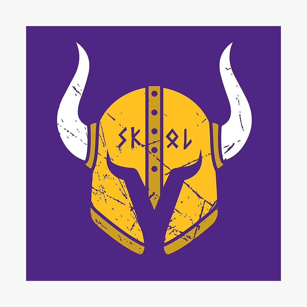 Minnesota Vikings Skol Helmet' Poster for Sale by originalnickb