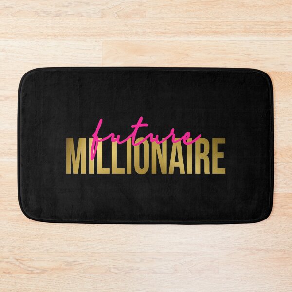 Item preview, Future Millionaire Hot Pink And Gold Aspirational Statement designed and sold by RLYGR8.
