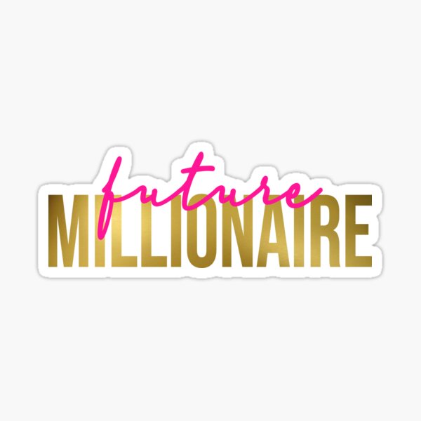 MONEY vision board stickers: € millionaire Sticker for Sale by