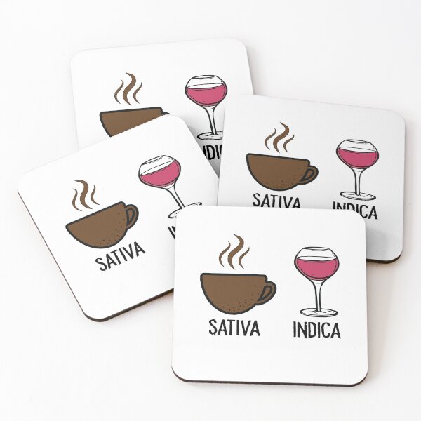 Artikelvorschau, Lustiger Kaffee Wein Sativa Indica entworfen und verkauft von TheMattDesigns.