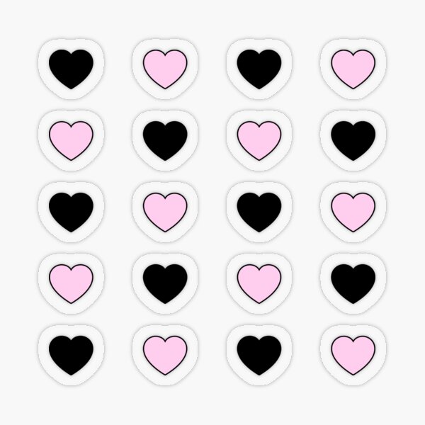 Pink hearts mini Sticker for Sale by OkihanaShop