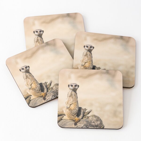 Item preview, Meerkat perched on dry wood designed and sold by wellsie82.