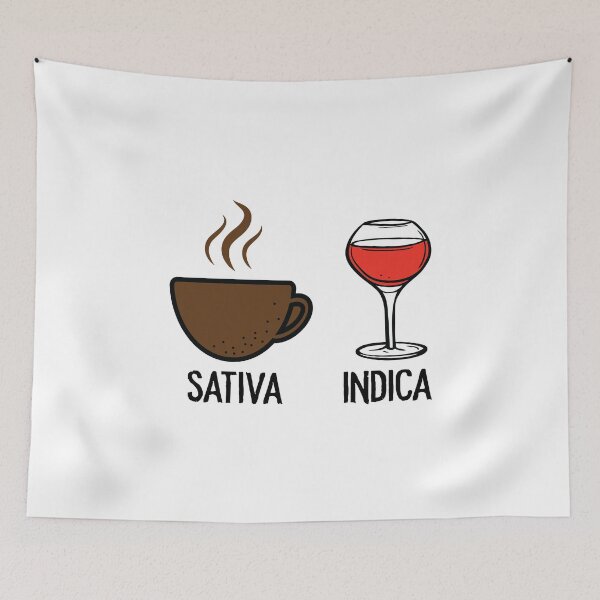 Artikelvorschau, Lustiger Kaffee Rotwein Sativa Indica entworfen und verkauft von TheMattDesigns.