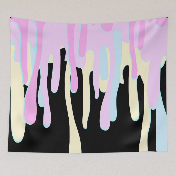 Item preview, Pastel Drips Colorful Goth Emo Alternative Wearable Art Wax Melt designed and sold by RKSDesigns.