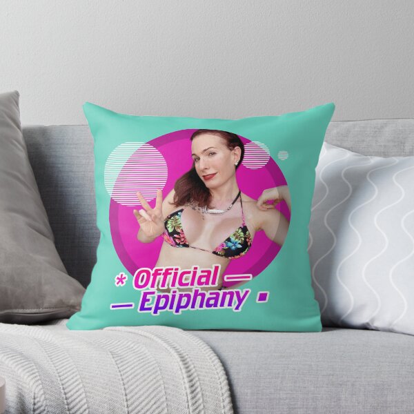 Cover Girl Ms Julia, Official Epiphany (transparent) Throw Pillow