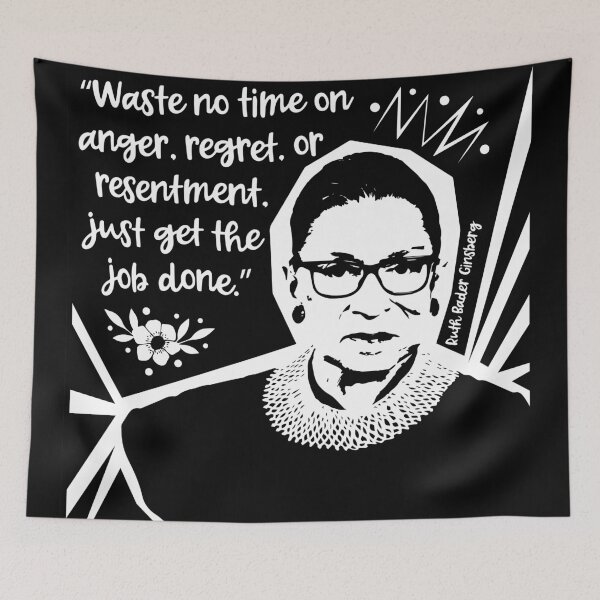 Item preview, Waste no time. Get the job done. Ruth Bader Ginsberg Quote designed and sold by ROSEBLUE Orignals.