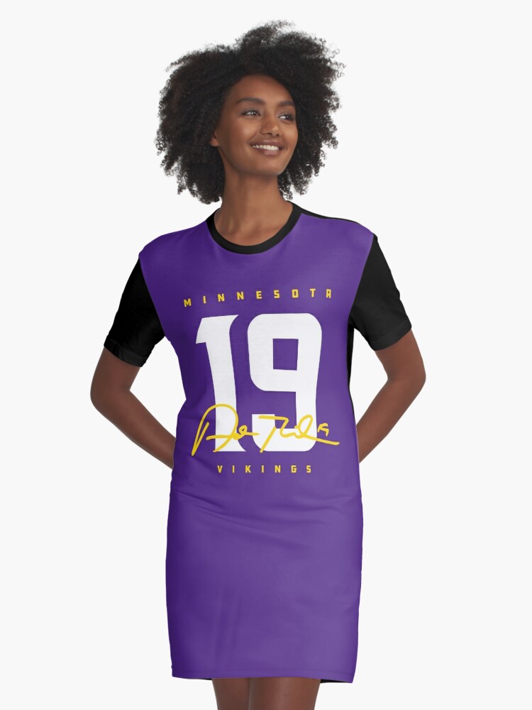 Vikings Adam Thielen 19 Signature Design Graphic T-Shirt Dress for Sale by  originalnickb