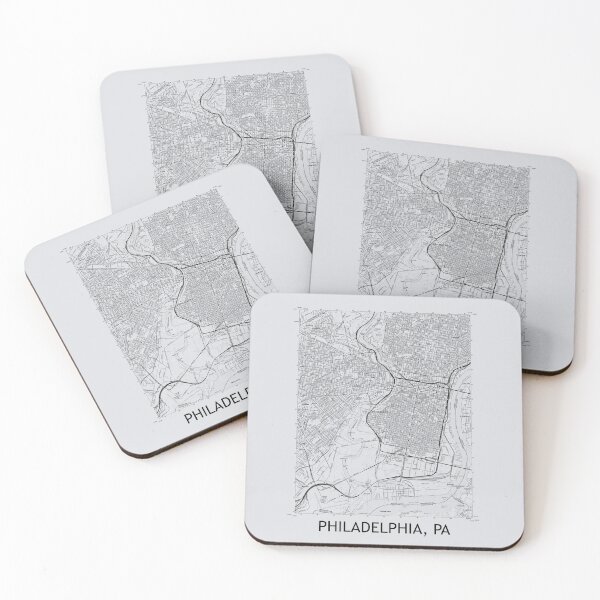 Item preview, Philadelphia, PA Topographical Map Grey designed and sold by PGHPhotoCo.