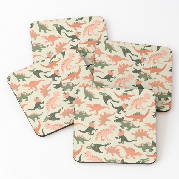 Item preview, Happy Dinosaurs Tangerine and Olive designed and sold by Meredith Ann.