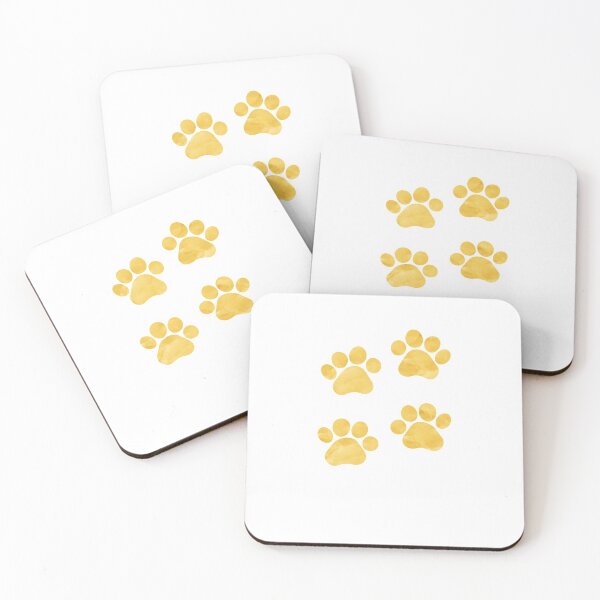 Item preview, Bright Yellow Pets Paws Pack Watercolor designed and sold by thefrshmachine.