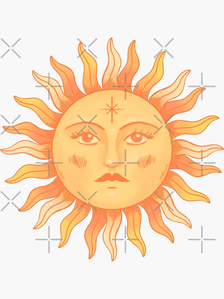 Boho Sun Circle Sticker