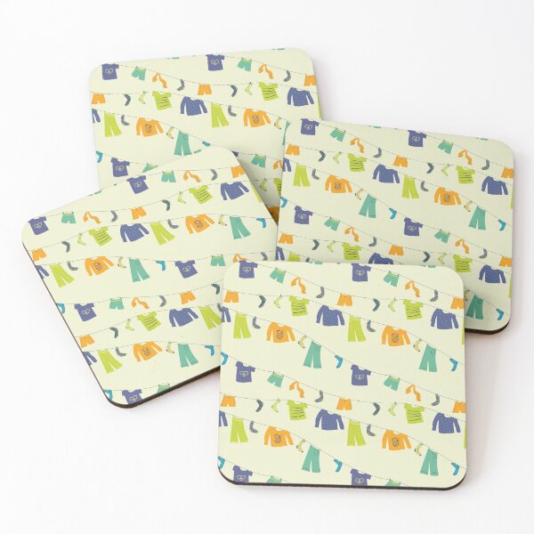Item preview, strings of drying clothes pattern designed and sold by rysunki-malunki.