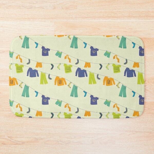 Item preview, strings of drying clothes pattern designed and sold by rysunki-malunki.