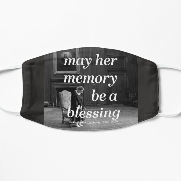 Privilege Ruth Bader Ginsburg "May Her Memory Be A Blessing" Flat Mask