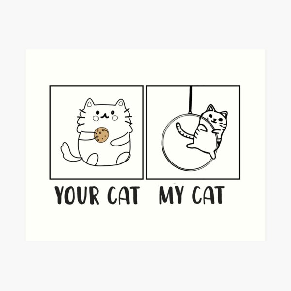 Item preview, Your Cat My Cat, Aerialist Cat, Aerialist Quote, Funny Aerial Design, Funny Circus Lyra designed and sold by Aerial Addicts.