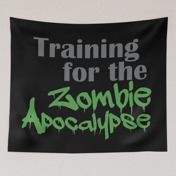 Item preview, Training for the Zombie Apocalypse Green designed and sold by TheInkElephant.