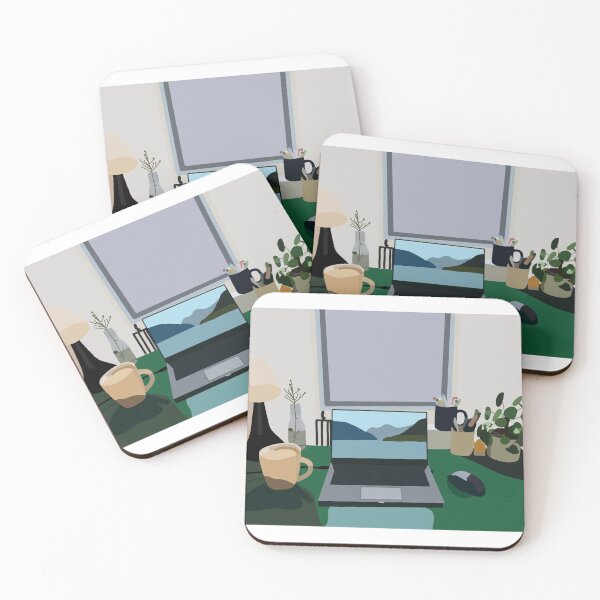 Item preview, Study Setup w/ Coffee (green desk) designed and sold by piperdooley.