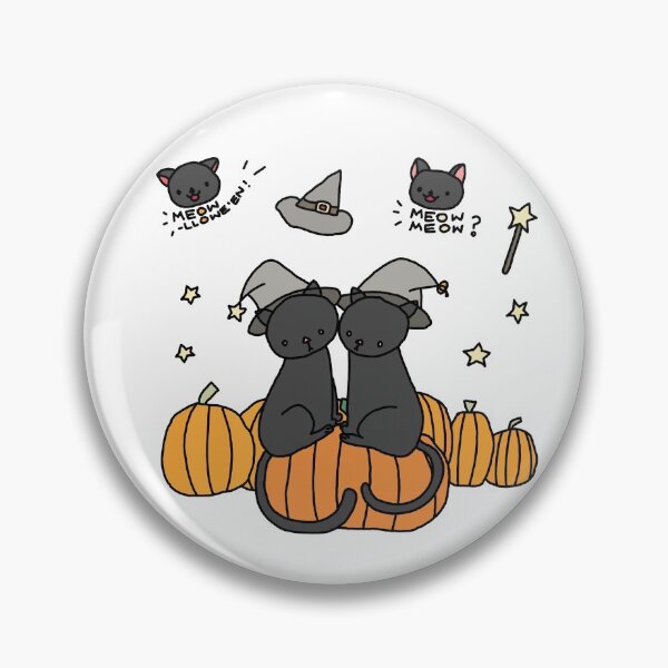 Item preview, Twin Cats Ready for Halloween | babyRAGE Item #I0014 designed and sold by babyrage.