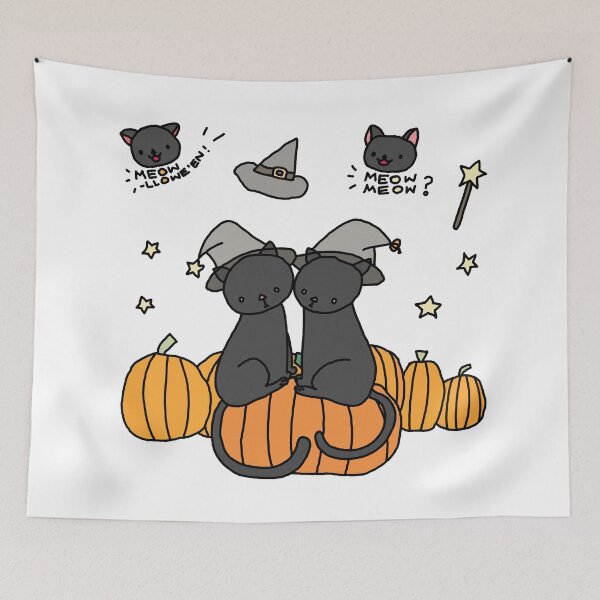 Item preview, Twin Cats Ready for Halloween | babyRAGE Item #I0014 designed and sold by babyrage.