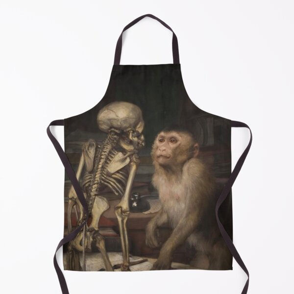 Item preview, Monkey Before Skeleton - Gabriel von Max - 1900 designed and sold by CJET.