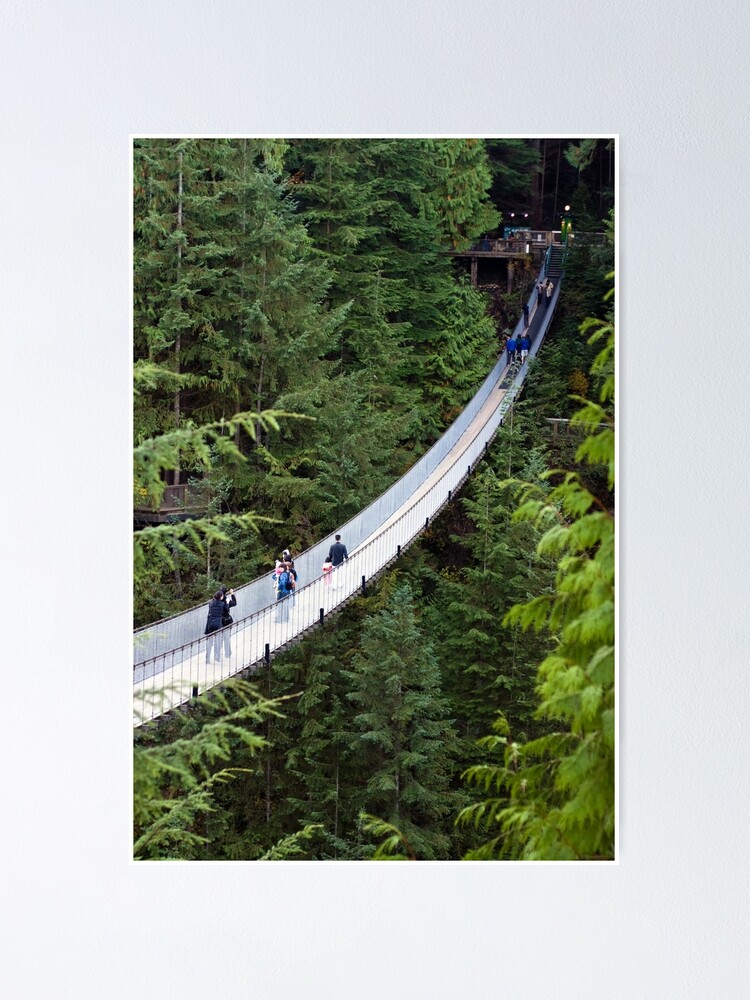 "The Capilano Suspension Bridge in North Vancouver" Poster by
