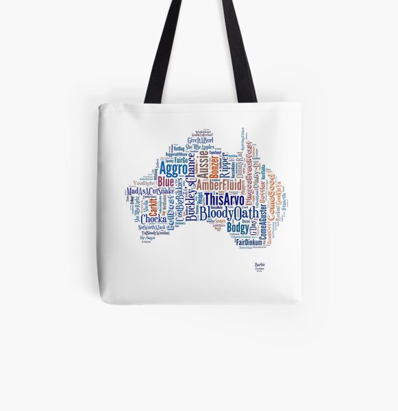 Australia Slang Map All Over Print Tote Bag