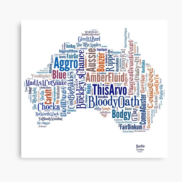 Item preview, Australia Slang Map designed and sold by giftus.