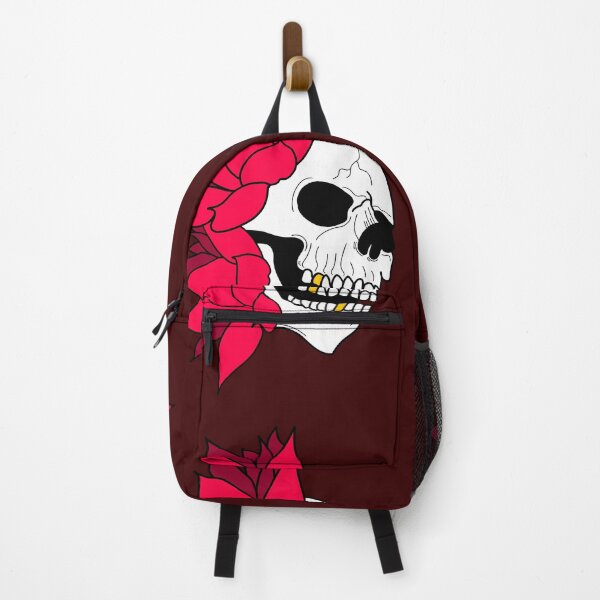 Item preview, Fuchsia skull and water lilies designed and sold by BV-creas.