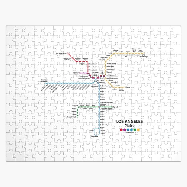 LOS ANGELES Metro Map Jigsaw Puzzle