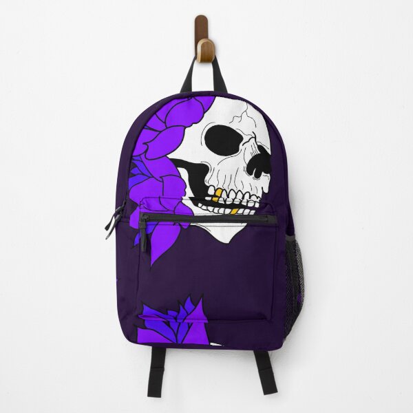Item preview, Skull and purple water lilies designed and sold by BV-creas.