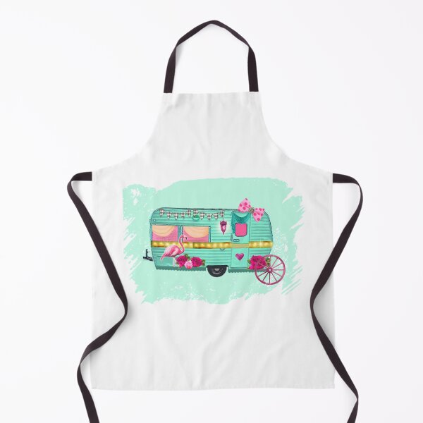 Item preview, Retro Turquoise Vintage Camper designed and sold by FazCreations.