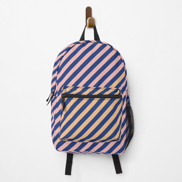 Item preview, Peach and Navy Chevrons designed and sold by FiveZarkLofi.