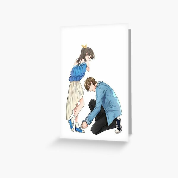 Cute anime couple kissing Greeting Card for Sale by NermyCupcakes