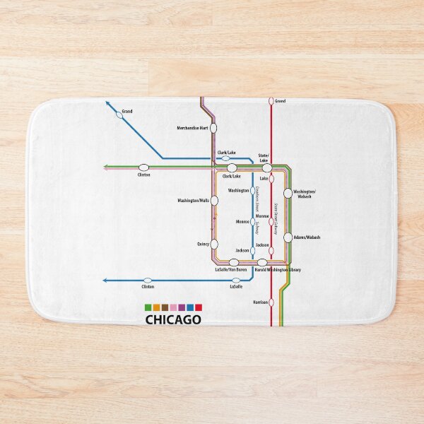 Item preview, CHICAGO Loop Map designed and sold by UrbanRail.