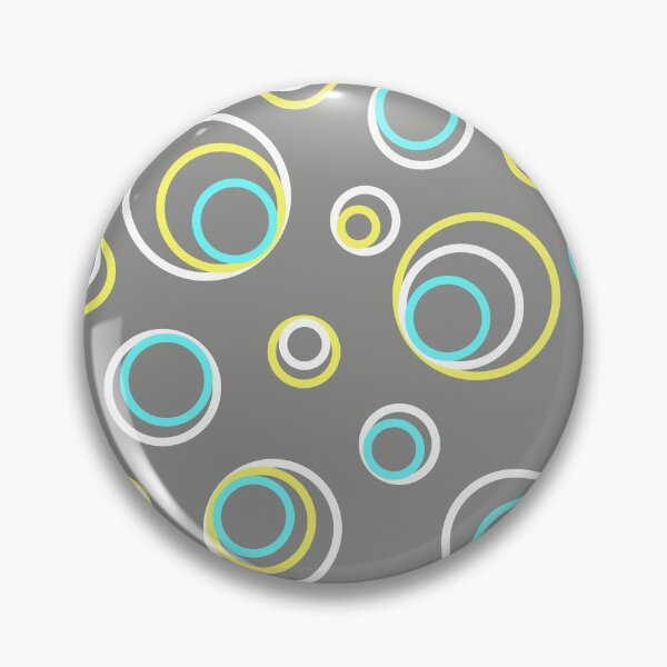 Item preview, Teal/Aqua Green White Concentric Circles in Gray background designed and sold by Ati-Ipsa.
