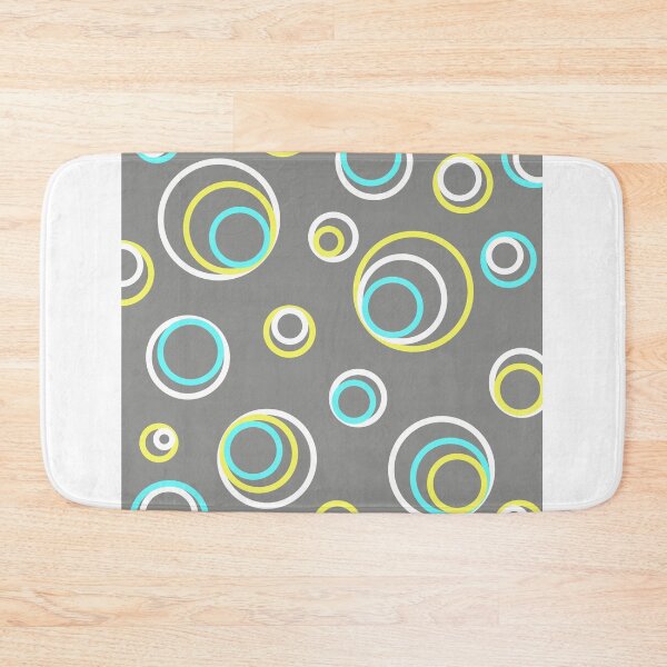 Item preview, Teal/Aqua Green White Concentric Circles in Gray background designed and sold by Ati-Ipsa.