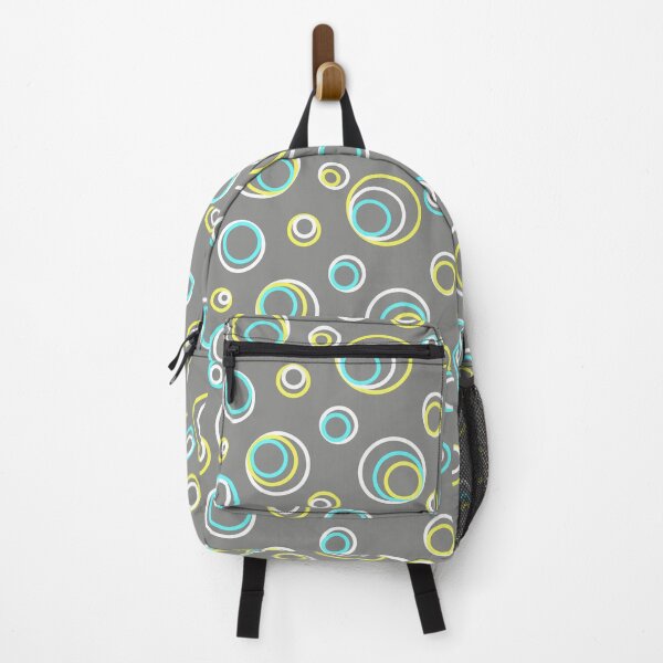 Item preview, Teal/Aqua Green White Concentric Circles in Gray background designed and sold by Ati-Ipsa.