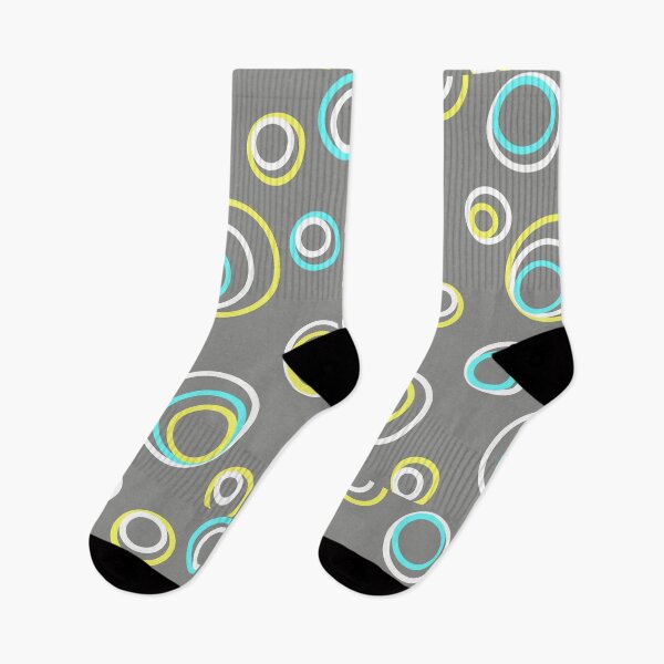 Item preview, Teal/Aqua Green White Concentric Circles in Gray background designed and sold by Ati-Ipsa.