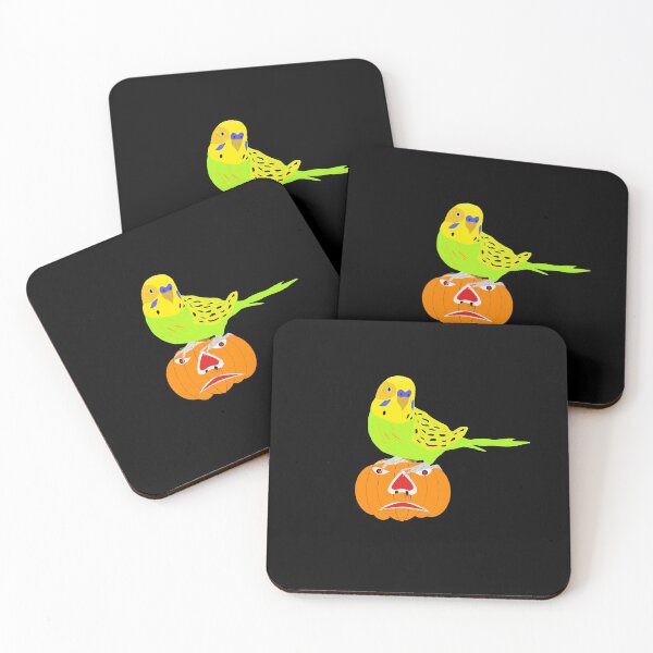 Item preview, Budgie Karl and the pumpkin. designed and sold by Bodino.
