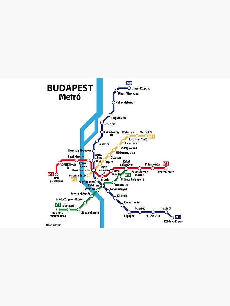 Budapest Metro Network Laptop Skin By Urbanrail Redbubble