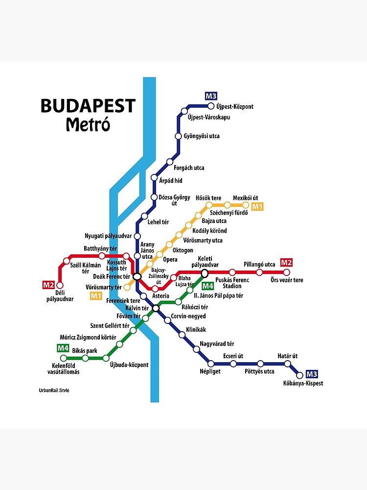 Budapest Metro Network Tote Bag By Urbanrail Redbubble