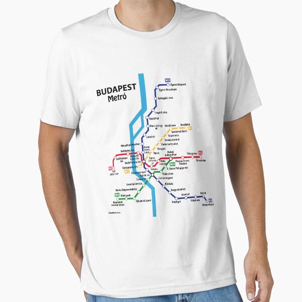 Vista previa del artículo con la obra «Budapest metro network», diseñado y vendido por UrbanRail.