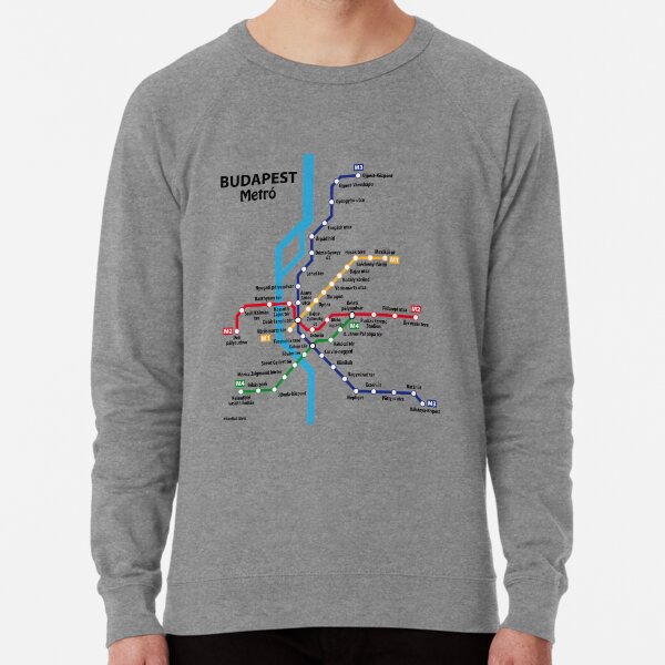 BUDAPEST metro network Lightweight Sweatshirt
