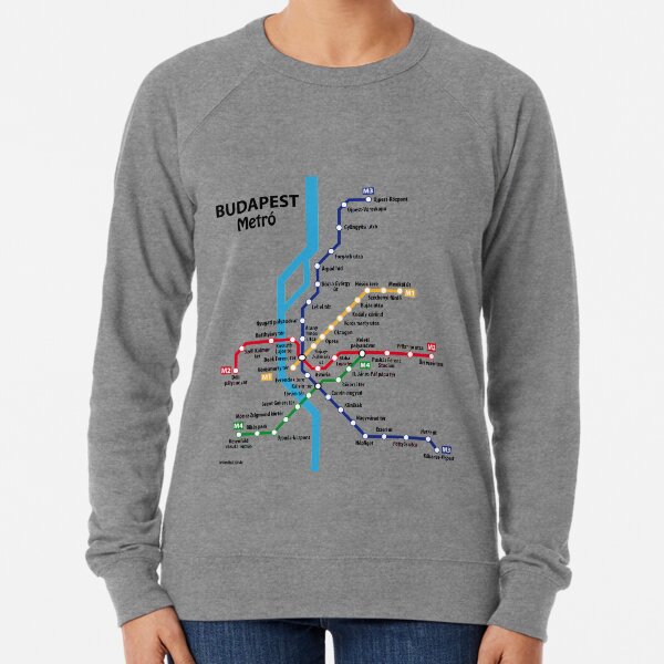 BUDAPEST metro network Lightweight Sweatshirt