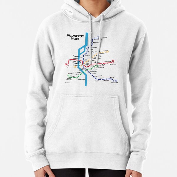 BUDAPEST metro network Pullover Hoodie