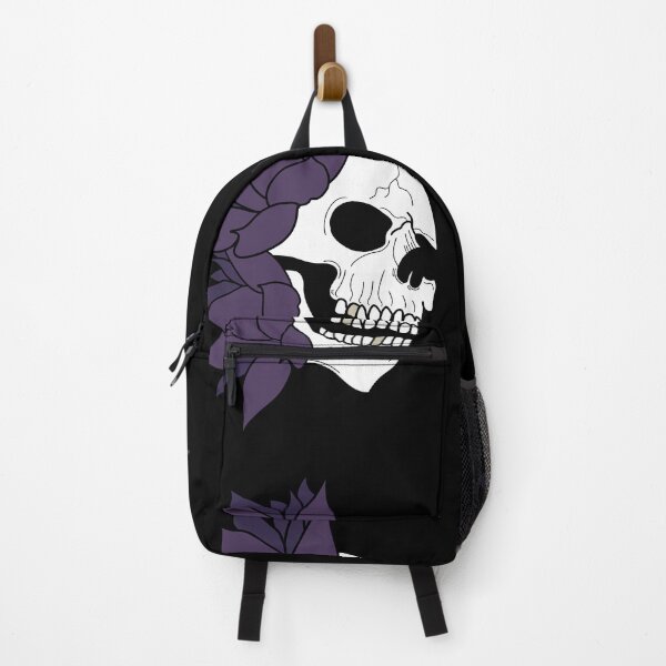 Item preview, Skull and purple gray water lilies designed and sold by BV-creas.