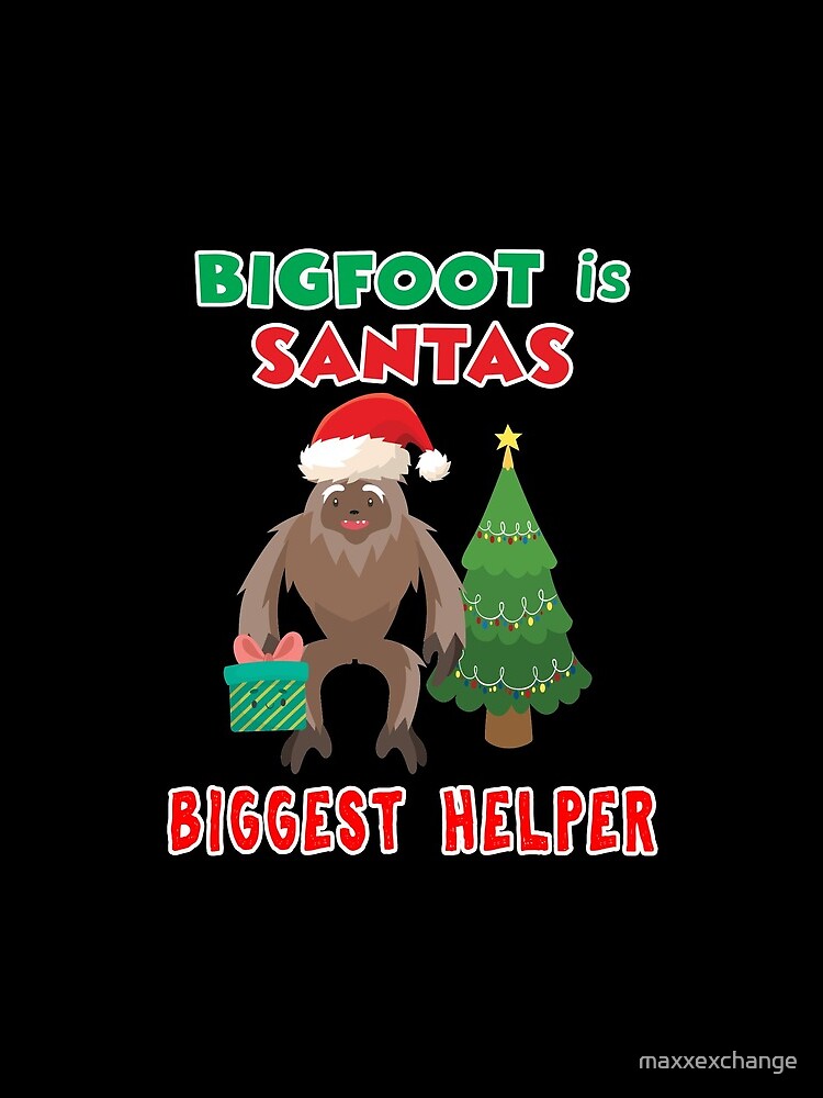 Thumbnail 3 of 3, Drawstring Bag, Santas Biggest Helper Squatchy Christmas Present. designed and sold by maxxexchange.