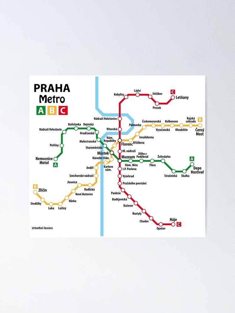 Metro english prague map Prague Tram