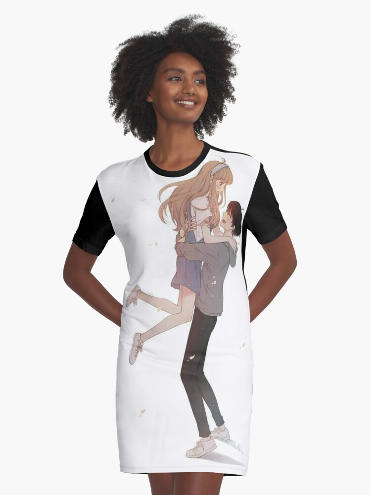 Anime couple Graphic T Shirt Dress for Sale by Weedyff Redbubble