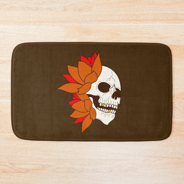 Item preview, Orange skull and water lilies designed and sold by BV-creas.